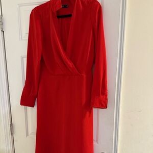Polo Ralph Lauren Vibrant Red Long Sleeve Dress
